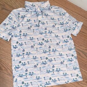 Southern Tide Kids Polo Shirt - Blue and White